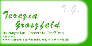 terezia groszfeld business card